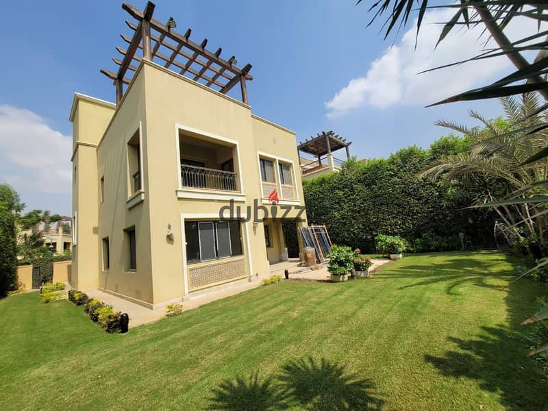 Villa for rent in Mivida Compound, ultra super deluxe finishing with kitchen and air conditioners, landscape view 0