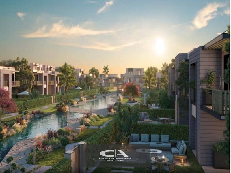 بمقدم 5% فقط شقه علي اللاجون في كمبوند جاردن ليكس في قلب اكتوبر بجوار مول مصر | خصم كاش 24%   | Garden Lakes 1