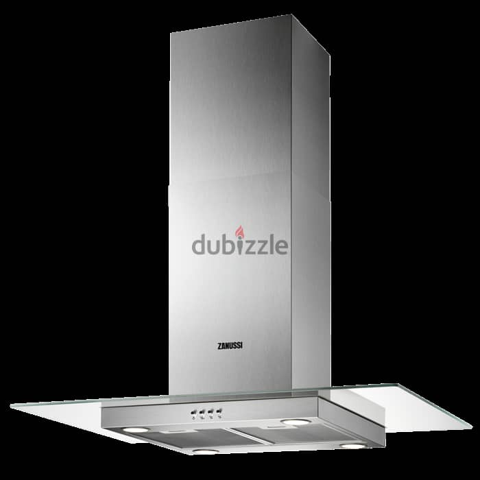 Zanussi 90cm island chimney kitchen hood 0