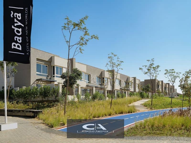 With only 5% down payment, own an apartment for sale of 110 meters In the heart of October in Badya Palm Hills Compound View on the landscape | Instal 9