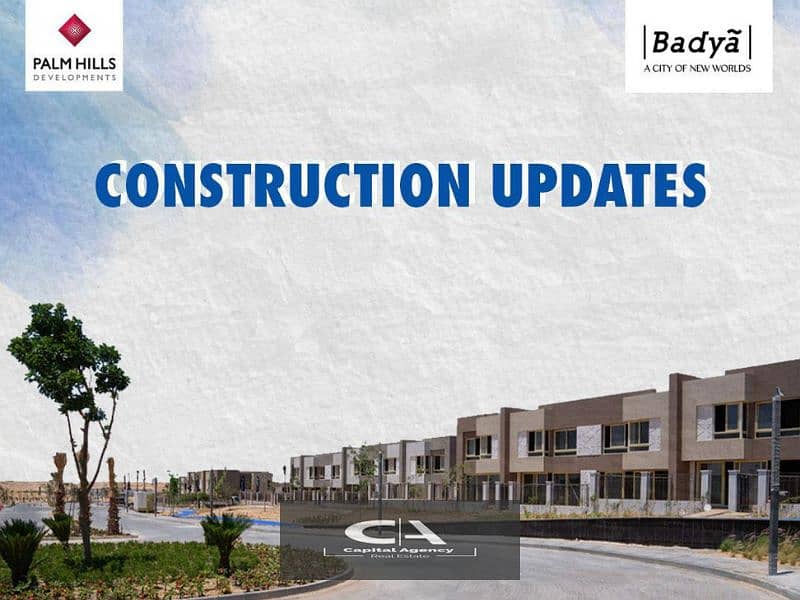 With only 5% down payment, own an apartment for sale In the heart of October in Badya Palm Hills Compound View on the landscape | Installments over 10 5