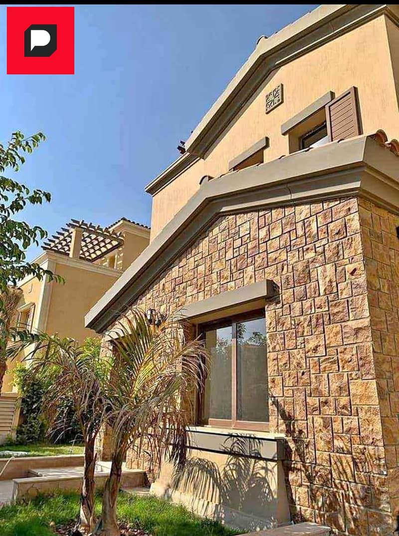 Townhouse corner villa for sale in New Cairo, Telal East Sur Compound in Sur with Mountain View and Palm Hills, in installments over 8 years with a 5% 9