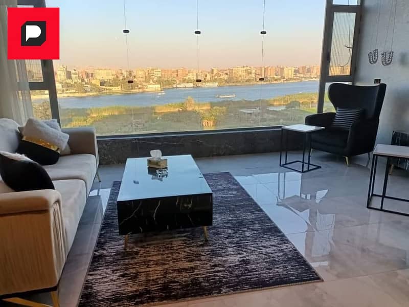 Immediate receipt of an apartment with a view directly on the Nile Maadi Reve Hotel fully finished and furnished with appliances air conditioning 0