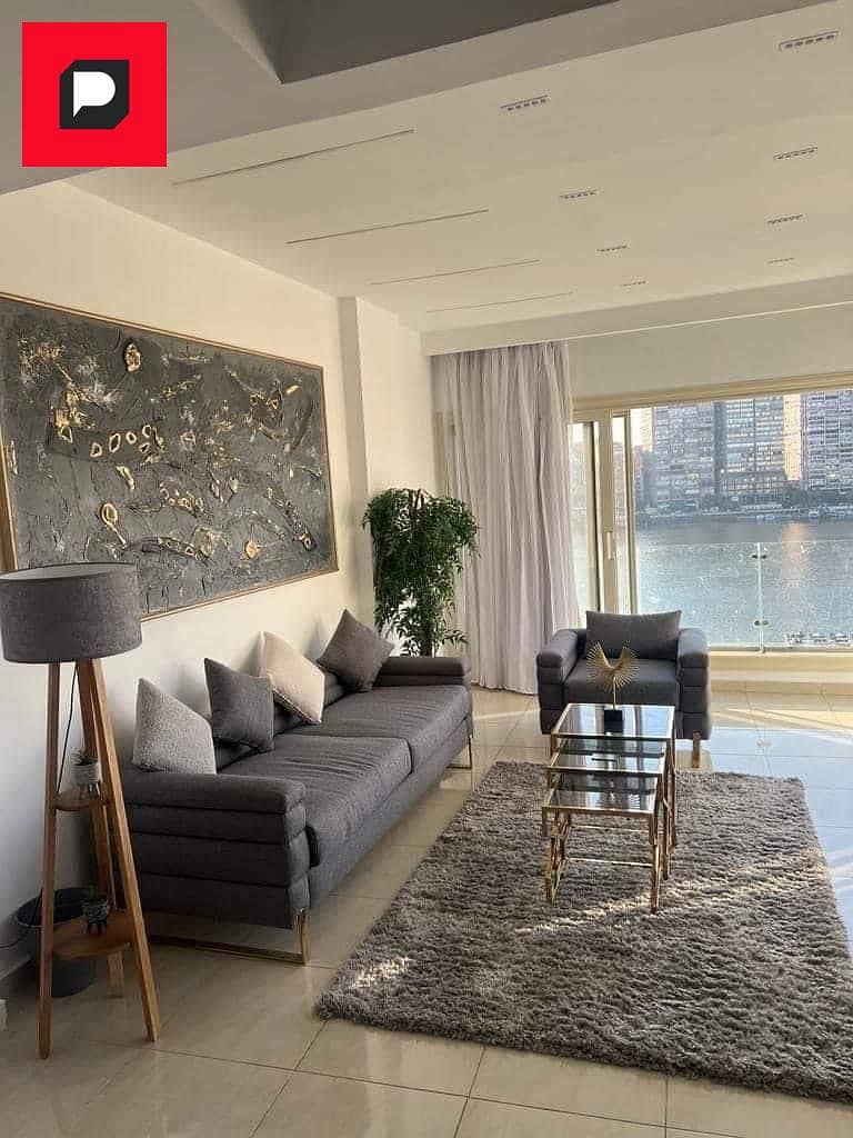 Immediate receipt of an apartment with a view directly on the Nile Maadi Reve Hotel fully finished and furnished with appliances air conditioning 4