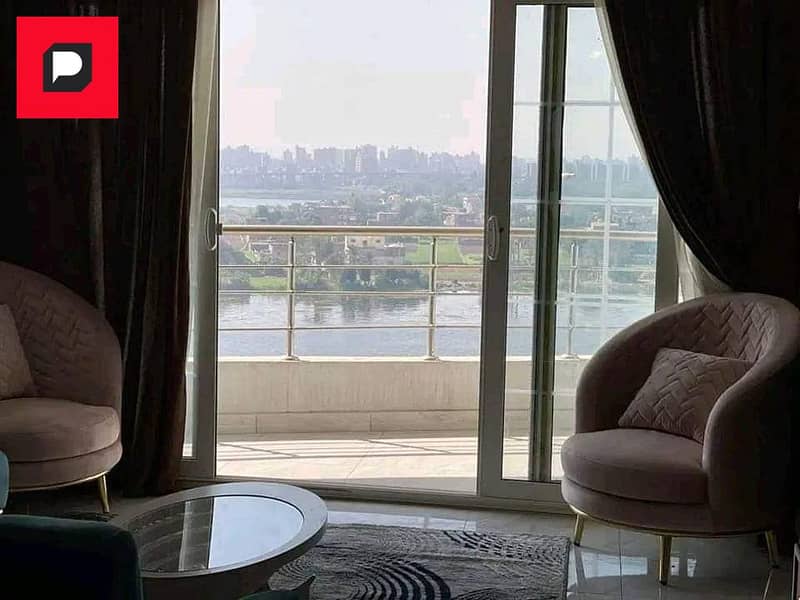 Immediate receipt of an apartment with a view directly on the Nile Maadi Reve Hotel fully finished and furnished with appliances air conditioning 17