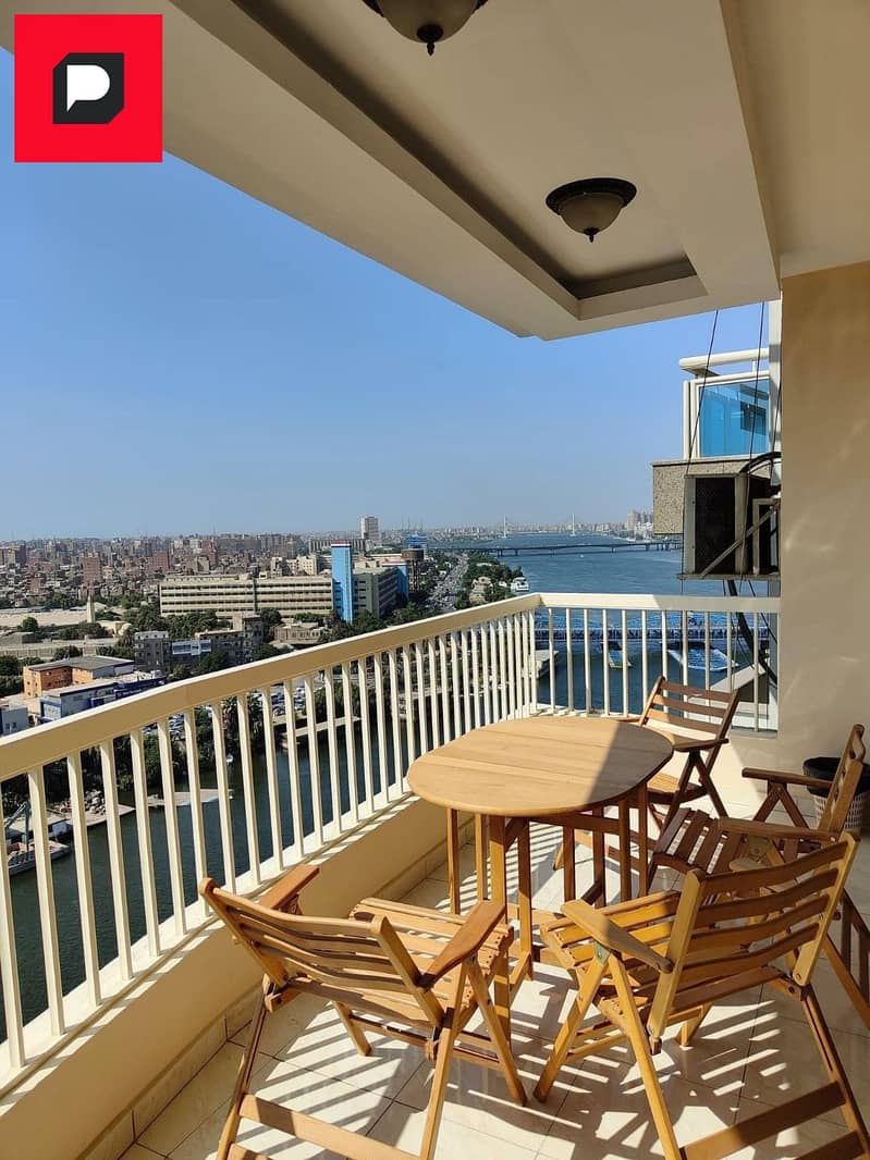 Immediate receipt of an apartment with a view directly on the Nile Maadi Reve Hotel fully finished and furnished with appliances air conditioning 20