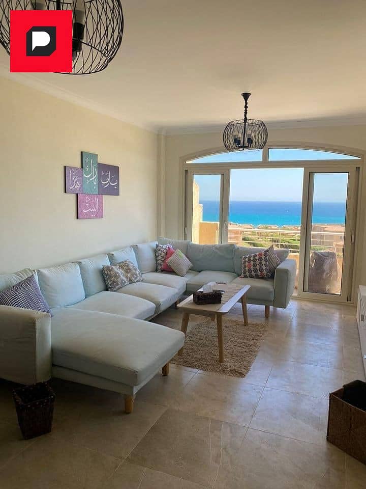 Chalet for sale Telal Ain Sokhna Village full sea view fully finished with air conditioners near La Vista Porto Sokhna Galala City and Zaafarana Road 7