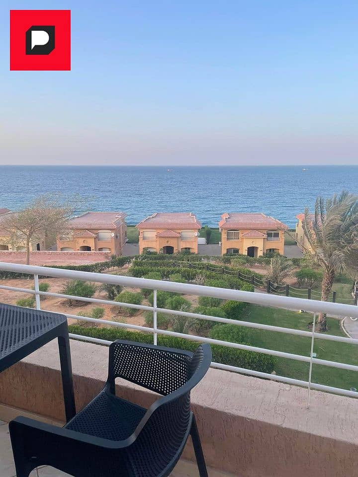 Chalet for sale Telal Ain Sokhna Village full sea view fully finished with air conditioners near La Vista Porto Sokhna Galala City and Zaafarana Road 2