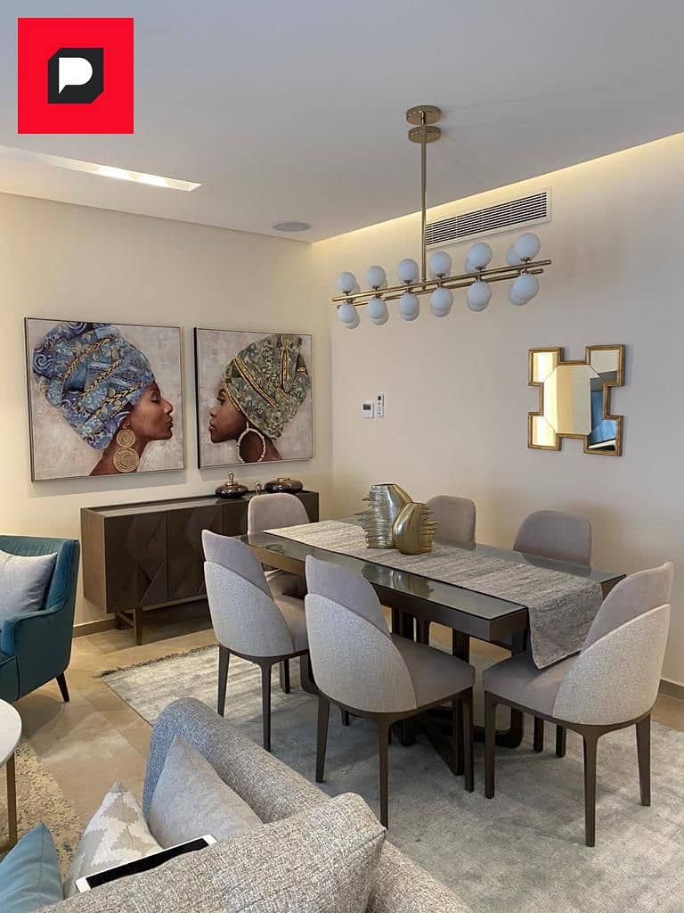 Two-bedroom apartment in a Prime location for sale in Sarai Compound in New Cairo on Suez Road near the Fifth Settlement, Cairo Airport and Nasr City 4