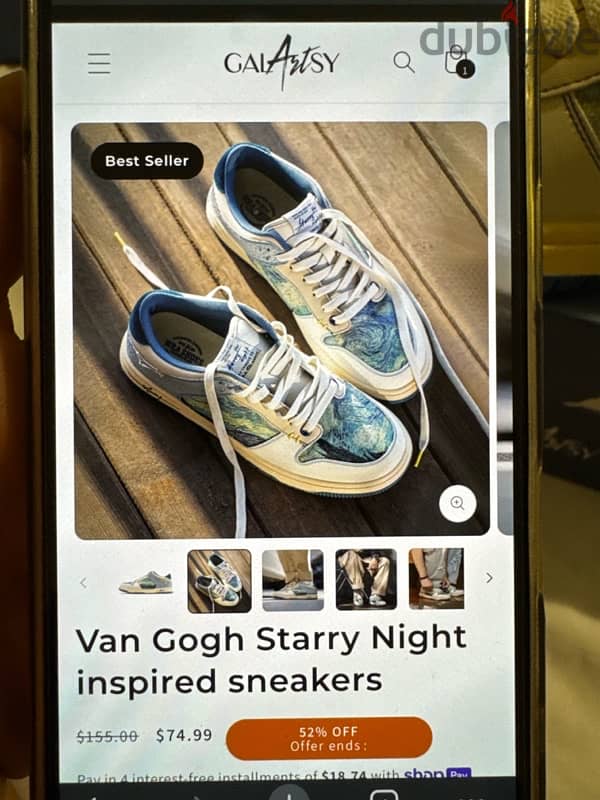 Van Gogh Starry Night inspired sneakers 6