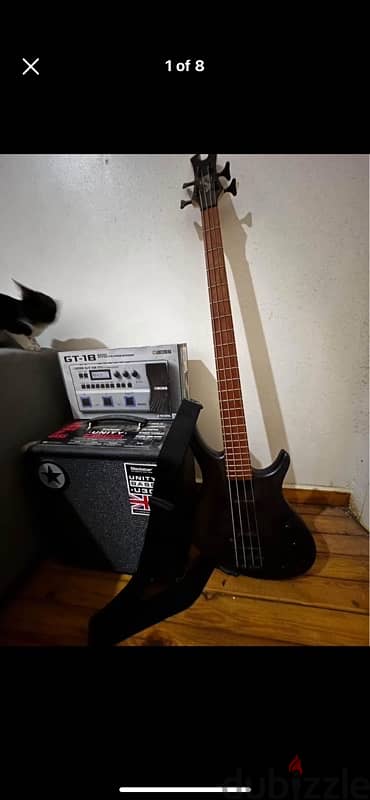 Epiphone Toby delux IV bass guitar + multieffect gt-1b