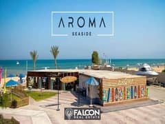 Fully finished two-bedroom chalet with sea and pool view, 35% discount in Aroma Ain Sokhna. 0