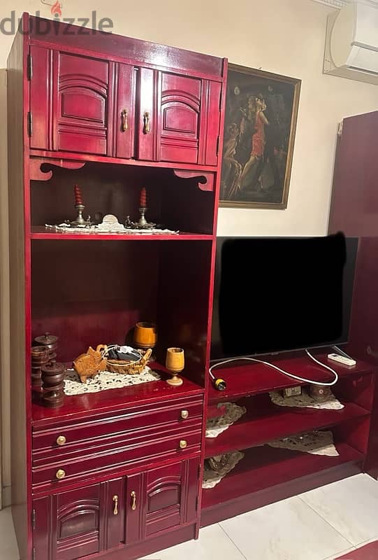 tv  unit with storage / وحدة تلفزيون و مكتبة باماكن تخزين 1