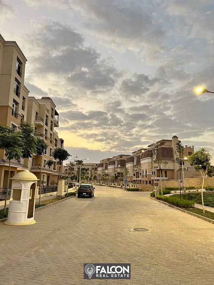 In installments, cash price, 160-meter apartment for sale in Sarai Compound, next to Madinaty 5