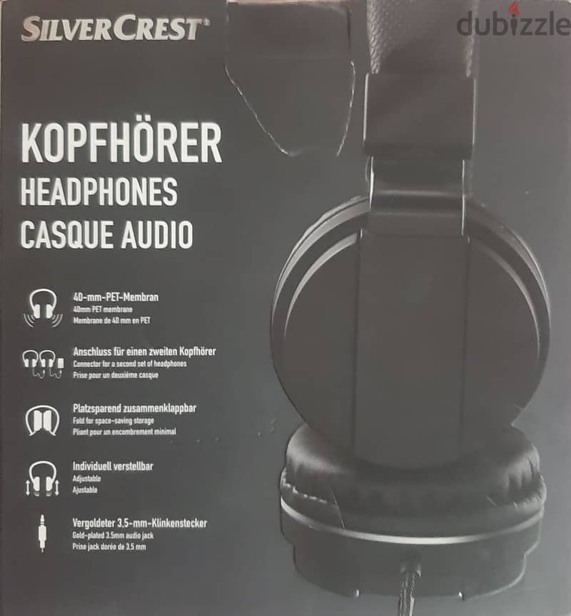 headphone Silver Crest جديدة زيرو لم يتم فتح العلبة 1