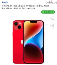 iphone 14 plus 256g red جديد 0