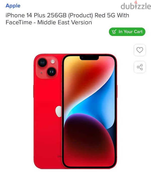 iphone 14 plus 256g red جديد 0