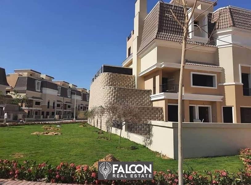 villa for sale with open view on the landscape in mostakbal city in sarai 8