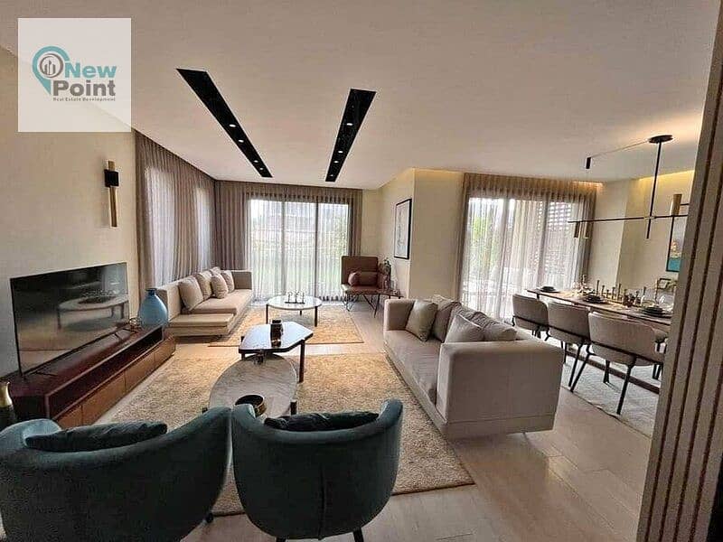 140 sqm apartment, fully finished, one year receipt, in the heart of Sheikh Zayed 8