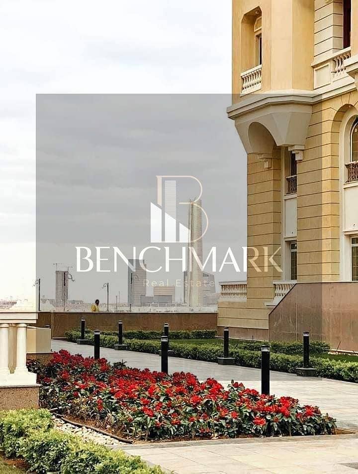 Apartment 400 m for sale delivery soon Garden City in R5 New Capital finished with ACs 12-year installments in front of iconic tower on Bin Zayed axis 1