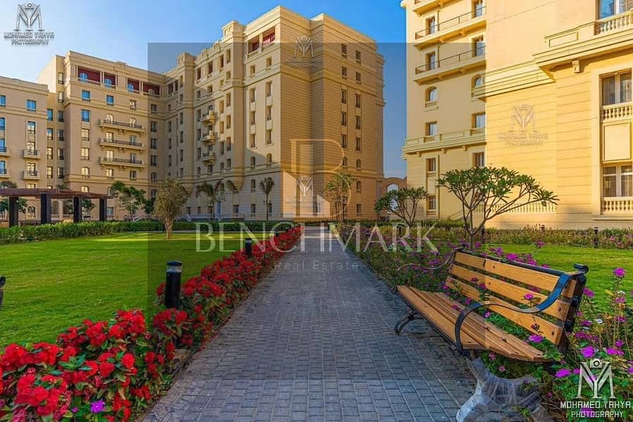 Apartment 400 m for sale delivery soon Garden City in R5 New Capital finished with ACs 12-year installments in front of iconic tower on Bin Zayed axis 7