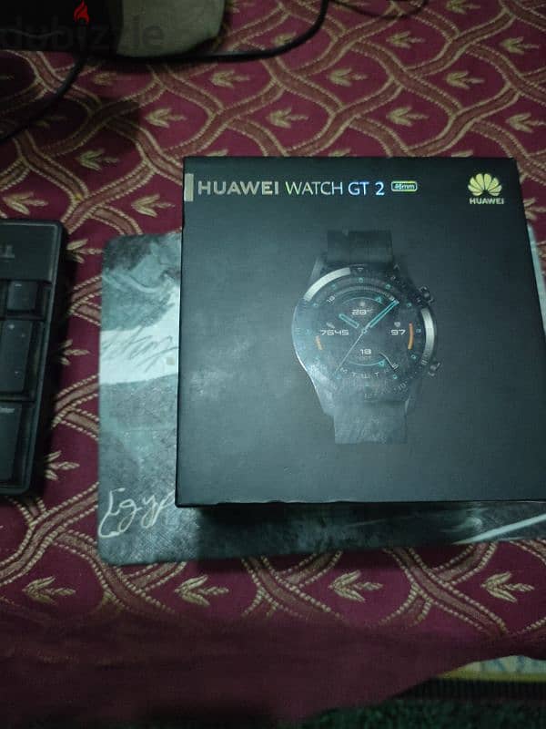 HUAWEI WATSH GT2 46m بالكرتونه والشاحن+جراب ساعه 3