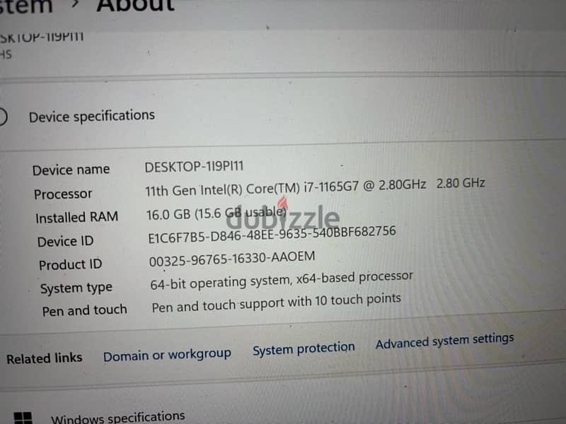 Laptop Lenovo Flex 5 Touch  Core I7 11 Gen and Nividia, 16 GB, 512SSD 11