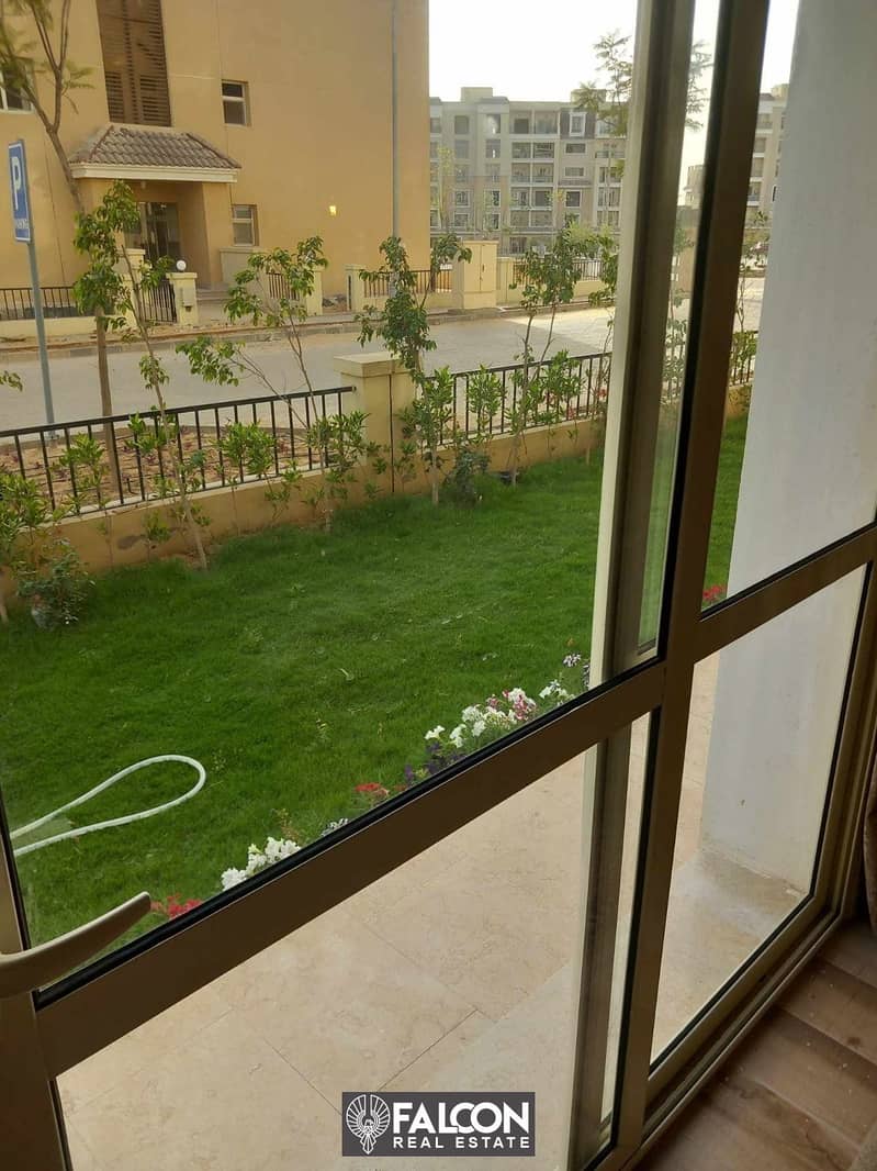 In front of the airport apartment for sale 3bedrooms with an open view in taj city compound 2