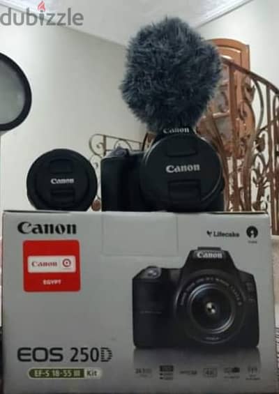 Canon EOS 250D DSLR Camera with 18-55mm III Lens