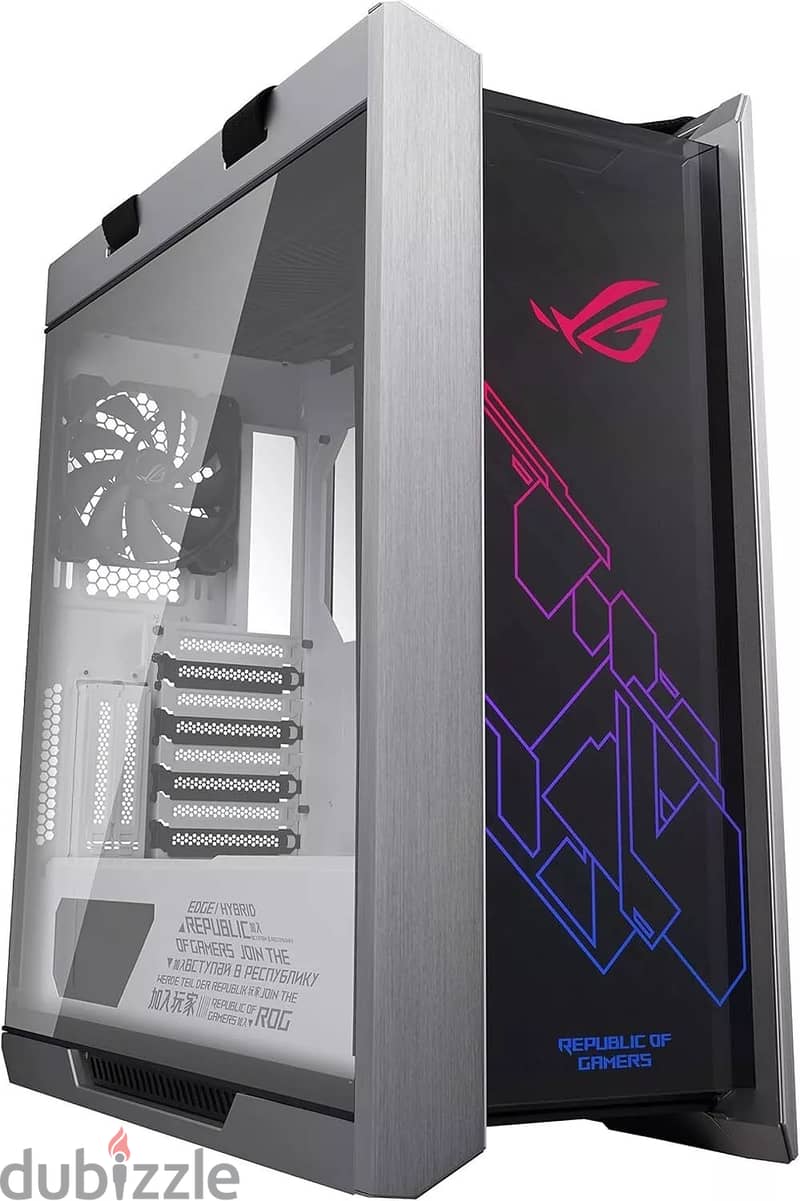 ASUS ROG Strix Helios White Edition كيسه فاضيه مع 3 مراوح 140 ARGB 0