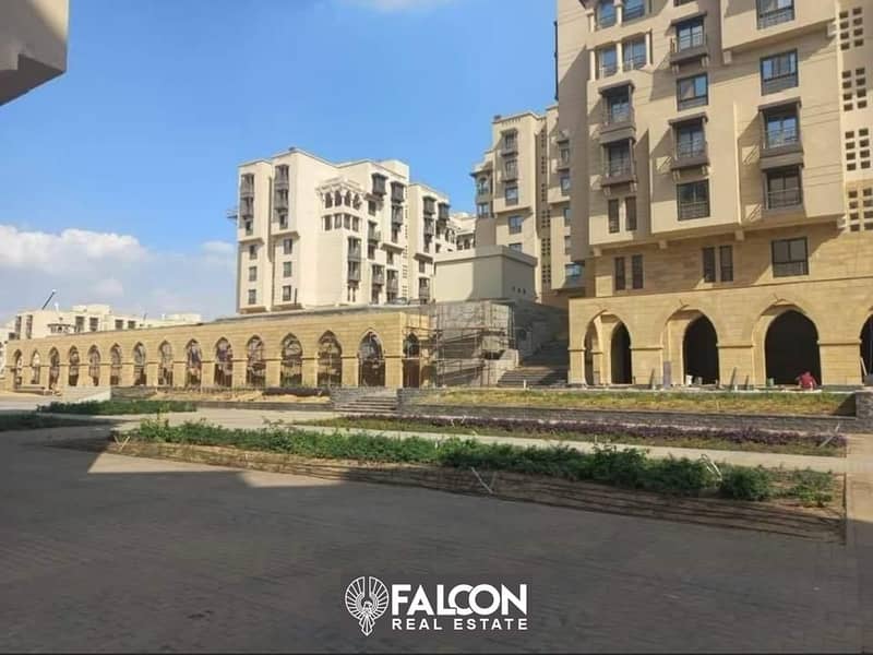 For sale, an apartment with a down payment of 590 thousand, immediate delivery and fully finished in New Cairo, directly on Salah Salem Road, in Fusta 12