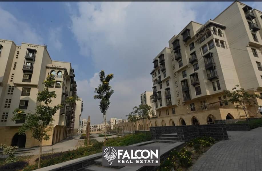 For sale, an apartment with a down payment of 590 thousand, immediate delivery and fully finished in New Cairo, directly on Salah Salem Road, in Fusta 14