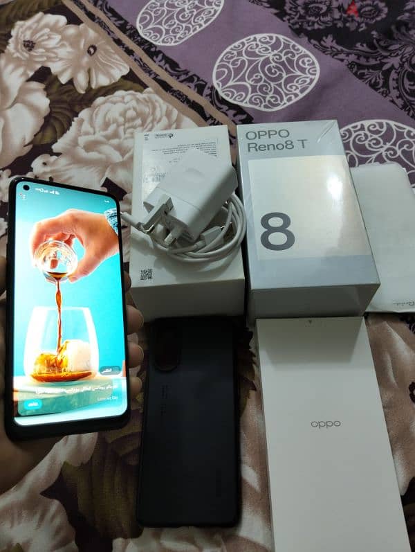 موبايل oppo Reno 8t وارد السعوديه بكل مشتملاته 1