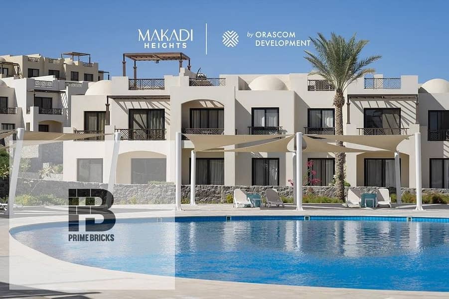 للبيع دوبلكس بجاردن متشطب فيو على لاند سكيب في مكادي هايتس الغردقة Makadi Heights Hurghada من شركة اوراسكوم Orascom 0