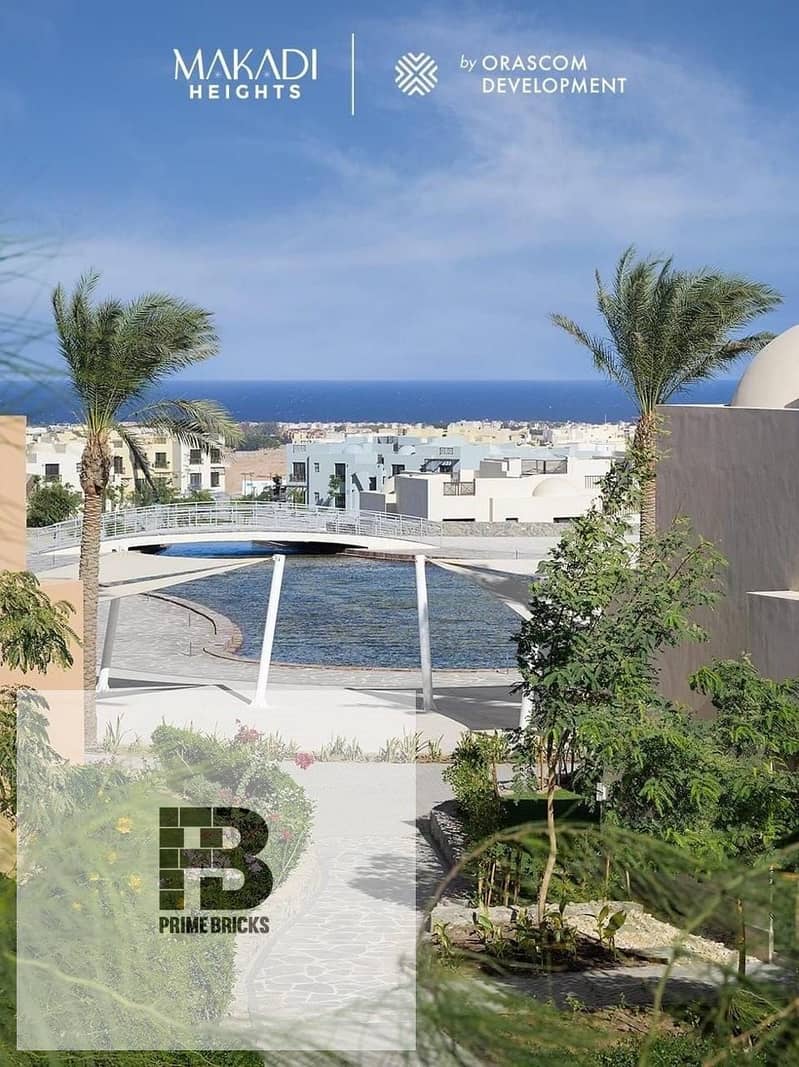 للبيع دوبلكس بجاردن متشطب فيو على لاند سكيب في مكادي هايتس الغردقة Makadi Heights Hurghada من شركة اوراسكوم Orascom 6