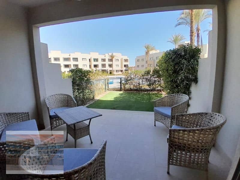 Chalet Ground with garden 28 meter 2 Bedrooms  2 Bathrooms in Azha Ain El sokhna on lagoon 2