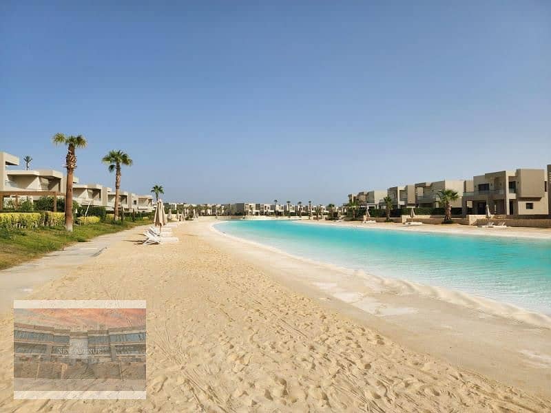 Chalet Ground with garden 28 meter 2 Bedrooms  2 Bathrooms in Azha Ain El sokhna on lagoon 5