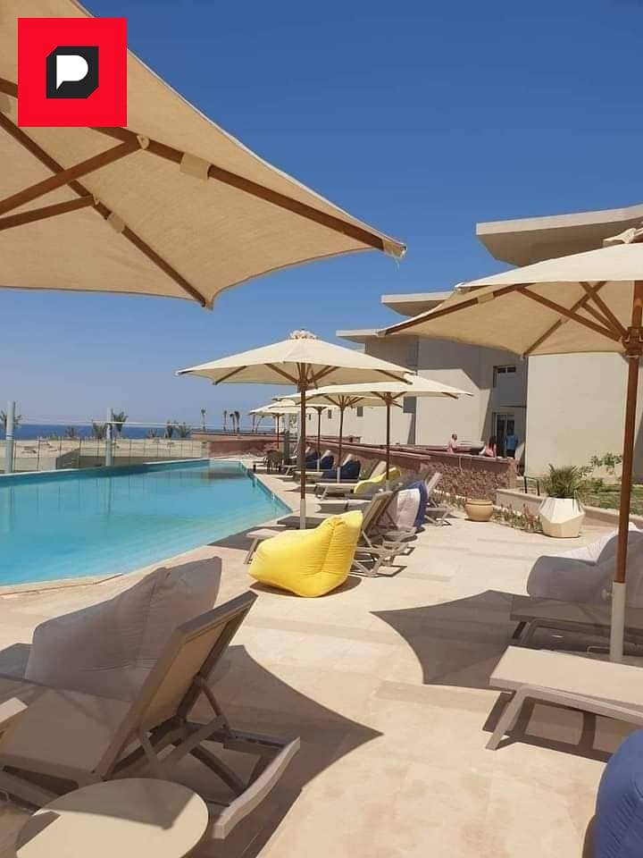 A fully finished chalet directly on the sea in the village of Monte Galala, Ain Sokhna, near Porto and near Zaafarana Road and Galala City 21