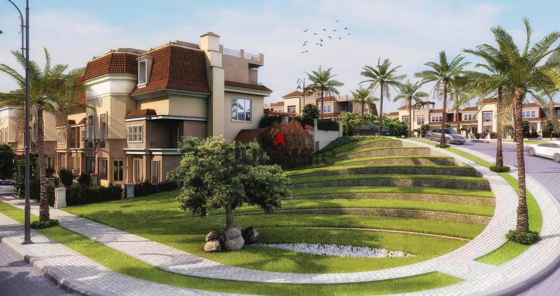 S Villa 295. M in Sarai s2 in Mostakbal City  For sale with down payment and installments over years 1