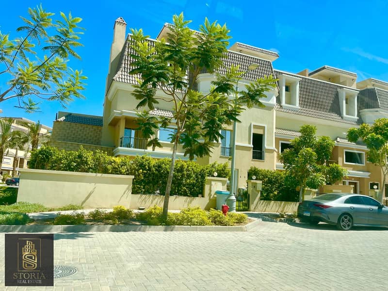 For sale, an independent villa of 212 square meters in Sarai New Cairo compound 3