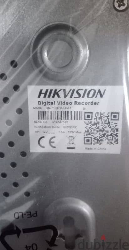 ‎جهاز DVR مستعمل 4 مخارج hikvision 1