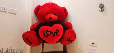 I love you giant teddy bear دبدوب كبير جدا معاه قلب كبير 0