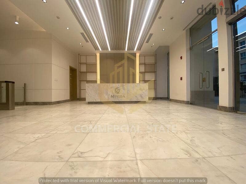 Finished Office at Mivida for Rent 234m-مكتب للايجار في ميفيدا التجمع 8