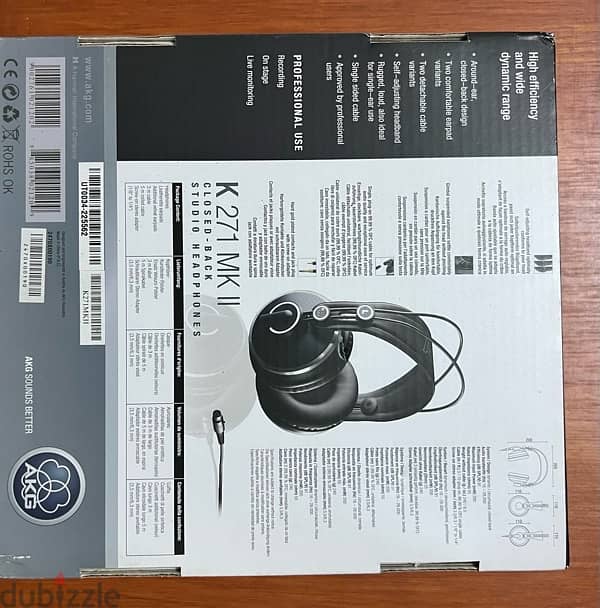 AKG K271 Over Ear Closed Back Headphones سماعات ستوديو إحترافية 2