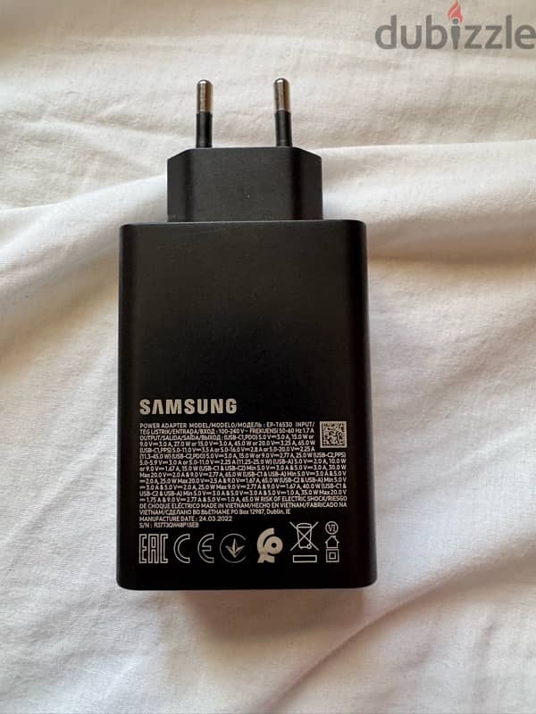 samsung 65watt pd power adapter trio original 2