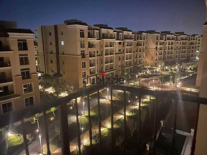 Big an apartment with big garden open view in new Cairo SARAI 7