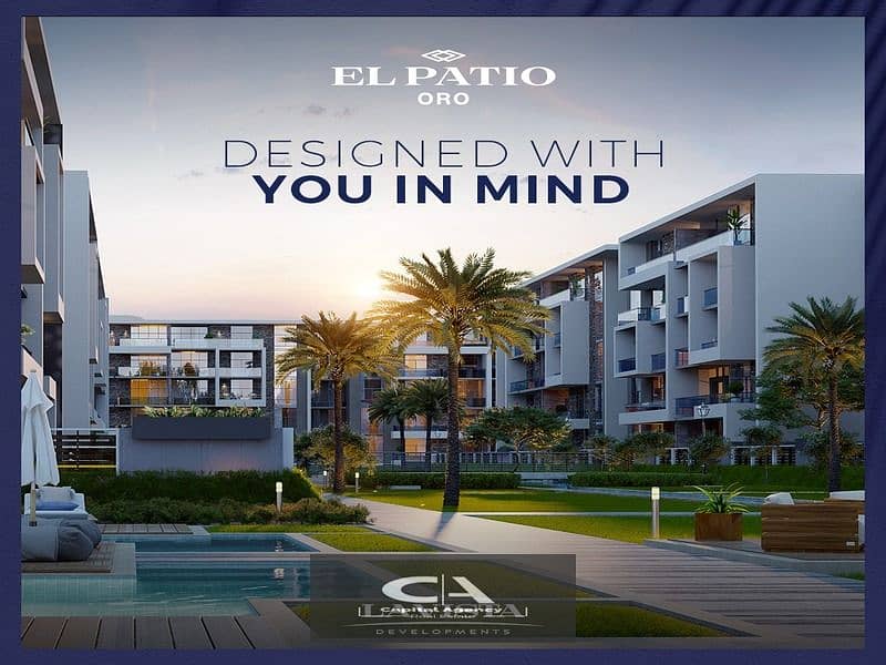 Apartment for sale, 3 rooms, Ready to move, with a down payment | in the heart of new cairo , El Patio Oro Installments for the longest period 19