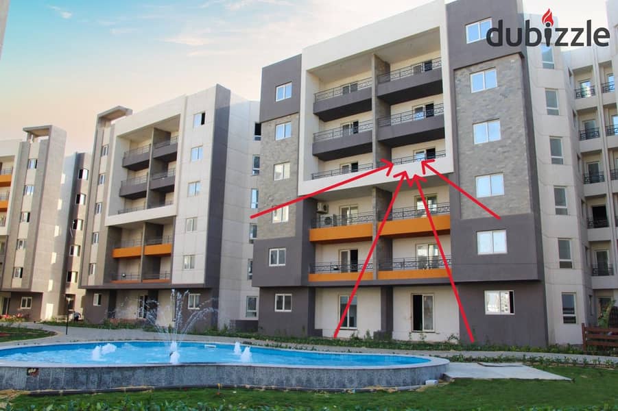 From the owner, an apartment for sale in installments in October in Rock Eden Compound - ROCKEDEN. A video of the apartment is available, facing the s 0