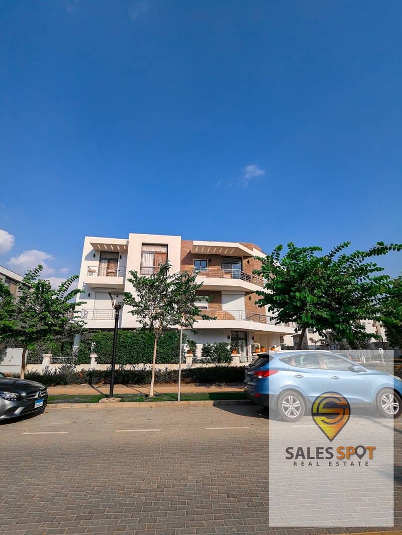 For sale, an apartment of 128 m with a 5% down payment in Taj City Compound - in front of the airport  0