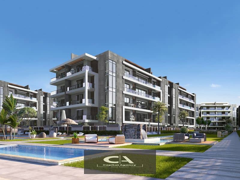 Without 0%down payment, 3-bedroom apartment for sale with finishing in El Patio Oro Compound in the most distinguished location in the New cairo 12